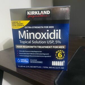 Kirkland Signature Minoxidil Hair Treatment 6 months - Blue and Black